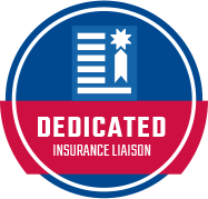 Apex Roofing & Restoration dedicated insurance liaison logo.