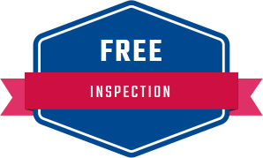 Apex Roofing & Restoration free inspection logo.